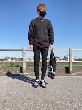 「1piu1uguale3 RELAX（ウノピュウノウグァーレトレリラックス）のアイテム（バッグ）」を使った、jununoさん（メンズ・173cm）の春コーディネート