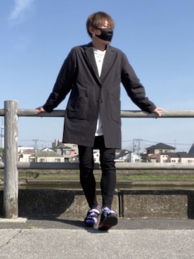 「1piu1uguale3 RELAX（ウノピュウノウグァーレトレリラックス）のアイテム（シューズ）」を使った、jununoさん（メンズ・173cm）の春コーディネート