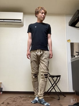 「HLM（エイチエルエム）のアイテム」を使った、jununoさん（メンズ・173cm）の夏コーディネート