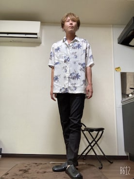 「CASPER JOHN（キャスパージョン）のアイテム（スリッポン）」を使った、jununoさん（メンズ・173cm）の夏コーディネート