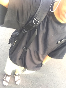 「OCTAVE OCTAVE（オクターブオクターブ）のアイテム（シューズ）」を使った、Sださん（メンズ・171cm）の夏コーディネート