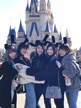 「MURUA（ムルーア）のオーバーボアＧジャン（ブルゾン）」を使った、りーちゃんさん（レディース・162cm）の冬コーディネート