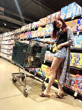 「hawaii」｜「アイテム（スリッポン）」を使った、りーちゃんさん（レディース・162cm）の冬コーディネート