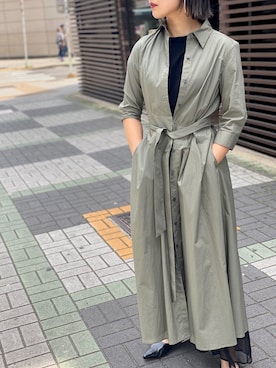 Loveless ラブレス レディース のワンピース ドレス グリーン カーキ 緑色系 コットン コーディネート セールアイテム Zozotown