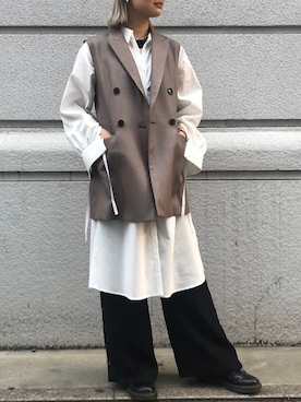 「JOHN LAWRENCE SULLIVAN」｜「アイテム（ワンピース/ドレス）」を使った、sayakaさん（レディース・158cm）の春コーディネート