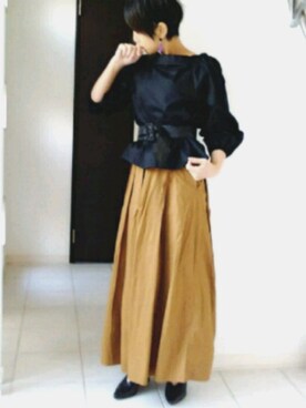 「SMELLY（スメリー）のアイテム（ピアス（両耳用））」を使った、taoさん（レディース・155cm）の春コーディネート