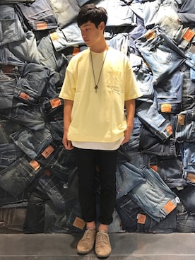 「Right-on（ライトオン）のアイテム（タンクトップ）」を使った、Right-on  TOKYOさん（メンズ・174cm）の春コーディネート