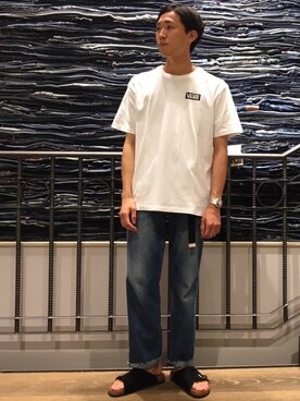 「Right-on（ライトオン）のアイテム（サンダル）」を使った、Right-on  TOKYOさん（メンズ・175cm）の夏コーディネート