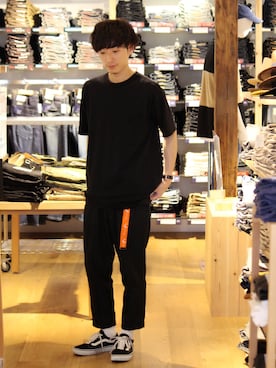 「VANS（バンズ）のVANS ヴァンズ OLD SKOOL DX オールドスクール DX V36CL+ BLACK（スニーカー）」を使った、Right-on  TOKYOさん（メンズ・173cm）の夏コーディネート