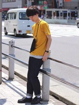 「CONVERSE（コンバース）のアイテム（バッグ）」を使った、Right-on  TOKYOさん（メンズ・173cm）の夏コーディネート