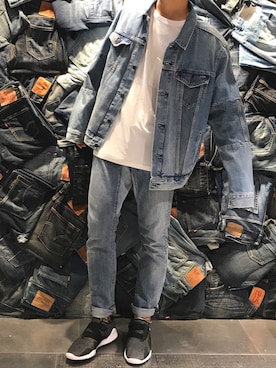「アイテム（デニムジャケット）」を使った、Right-on  TOKYOさん（メンズ・175cm）の夏コーディネート