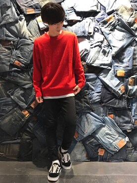 「Right-on（ライトオン）のアイテム（ニット/セーター）」を使った、Right-on  TOKYOさん（メンズ・175cm）の秋コーディネート