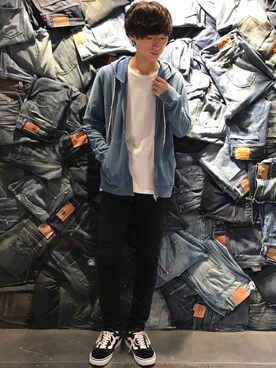「HANES（ヘインズ）のアイテム（その他アンダーウェア/インナー）」を使った、Right-on  TOKYOさん（メンズ・175cm）の秋コーディネート