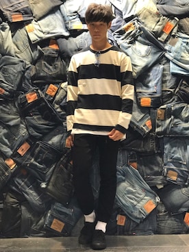 「白ソックス」｜Right-on  TOKYOさん（メンズ・175cm）の秋コーディネート