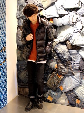 「Right-on（ライトオン）のアイテム（ダウンジャケット/コート）」を使った、Right-on  TOKYOさん（メンズ・175cm）の秋コーディネート