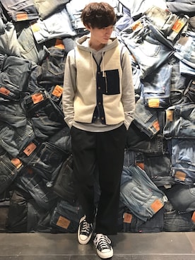 「Lee（リー）のアイテム（その他アウター）」を使った、Right-on  TOKYOさん（メンズ・175cm）の秋コーディネート