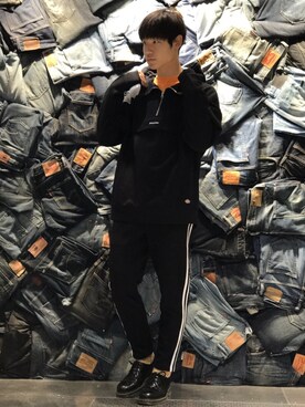 「CONVERSE（コンバース）のアイテム（パンツ）」を使った、Right-on  TOKYOさん（メンズ・175cm）の冬コーディネート
