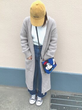 「DHOLIC（ディーホリック）のアイテム（その他アウター）」を使った、yuuさん（レディース・150cm）の冬コーディネート