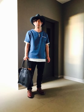 「アイテム（その他パンツ）」を使った、Chuckyさん（メンズ・169cm）の夏コーディネート