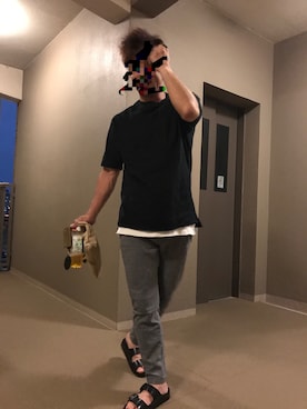 「BASECONTROL（ベースコントロール）のアイテム（バッグ）」を使った、Chuckyさん（メンズ・168cm）の夏コーディネート