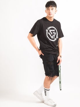 「SQUAD（スクアッド）のアイテム」を使った、初孟軒さん（メンズ・178cm）の夏コーディネート