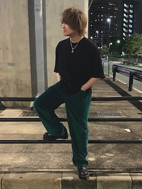 「SAAD（サード）のアイテム」を使った、かっすーさん（メンズ・170cm）の秋コーディネート