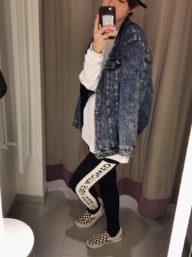 「MONKI（モンキ）のアイテム（レギンス/スパッツ）」を使った、まにゃさん（レディース・161cm）の春コーディネート
