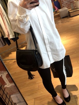 「MONKI（モンキ）のアイテム（レギンス/スパッツ）」を使った、まにゃさん（レディース・161cm）の春コーディネート