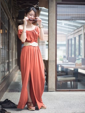 「skirt」｜「アイテム（ワンピース）」を使った、WendyJ.さん（レディース・153cm）の秋コーディネート