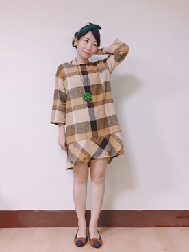 「plaid」｜「アイテム（スリッポン）」を使った、WendyJ.さん（レディース・153cm）の秋コーディネート