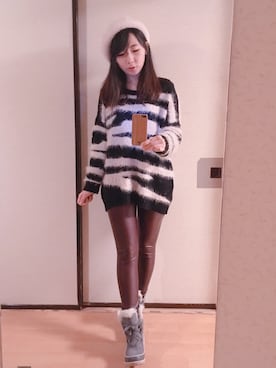 「travel」｜「アイテム（ハンチング/ベレー帽）」を使った、WendyJ.さん（レディース・153cm）の冬コーディネート