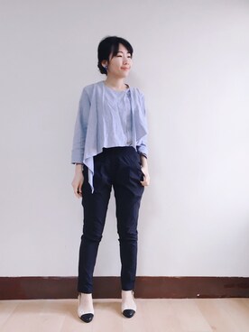 「blue」｜「アイテム（パンプス）」を使った、WendyJ.さん（レディース・153cm）の春コーディネート