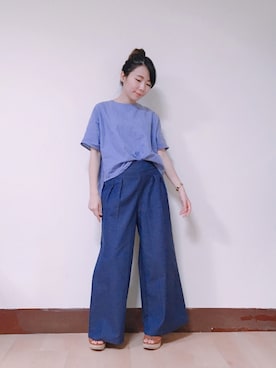 「vieso（ヴィエソ）のアイテム」を使った、WendyJ.さん（レディース・153cm）の秋コーディネート