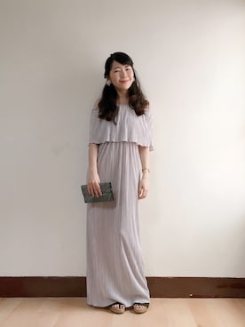「MERCURYDUO（マーキュリーデュオ）のアイテム（アクセサリー）」を使った、WendyJ.さん（レディース・153cm）の夏コーディネート
