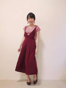 「TAIPEI」｜「アイテム（オールインワン・サロペット）」を使った、WendyJ.さん（レディース・153cm）の夏コーディネート