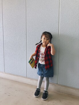 「アイテム（スカート）」を使った、Mioみお 120cmさん（キッズ・100cm）の春コーディネート