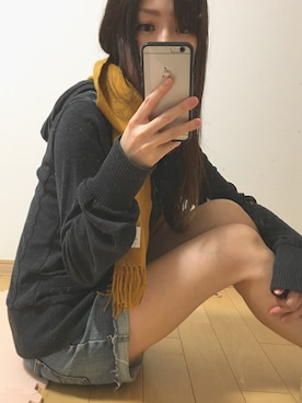 「EGOIST（エゴイスト）のアイテム（パーカー）」を使った、K☆さん（レディース・160cm）の秋コーディネート