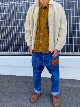 「mercibeaucoup,（メルシーボークー）のアイテム（トップス）」を使った、Taka2020さん（メンズ・180cm）の秋コーディネート