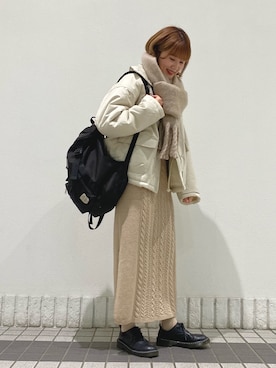 「Crisp（クリスプ）のアイテム（その他シューズ）」を使った、ミスズさん（レディース・161cm）の冬コーディネート