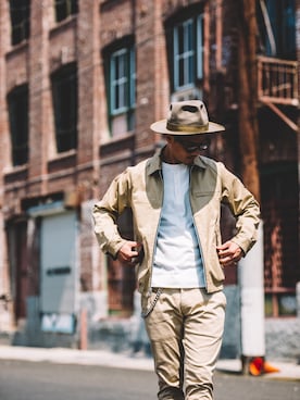 「CRIMIE（クライミー）のアイテム」を使った、TANAKA (GARDEN CREW)さん（メンズ・173cm）の春コーディネート