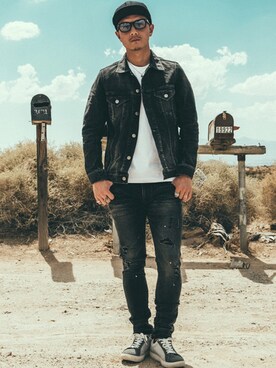 「CRIMIE（クライミー）のアイテム（サングラス）」を使った、TANAKA (GARDEN CREW)さん（メンズ・173cm）の秋コーディネート
