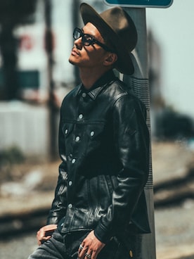 「CRIMIE（クライミー）のアイテム（サングラス）」を使った、TANAKA (GARDEN CREW)さん（メンズ・173cm）の冬コーディネート