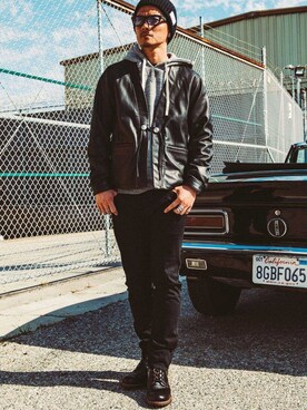 「CRIMIE（クライミー）のアイテム（サングラス）」を使った、TANAKA (GARDEN CREW)さん（メンズ・173cm）の春コーディネート