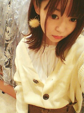 「ミカヅキモモコ（ミカヅキモモコ）のアイテム（ピアス（両耳用））」を使った、echanさん（レディース・150cm）の秋コーディネート