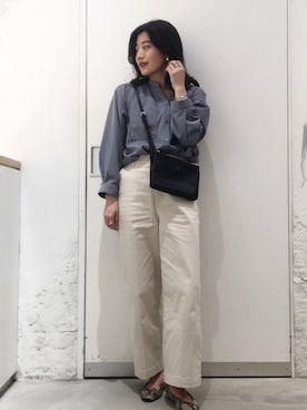 「レプシィム(LEPSIM)」｜「アイテム（チノパンツ）」を使った、mahoさん（レディース・161cm）の春コーディネート