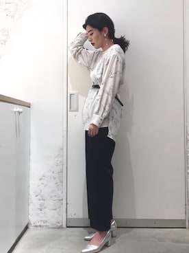 「レプシィム(LEPSIM)」｜「アイテム（チノパンツ）」を使った、mahoさん（レディース・161cm）の春コーディネート