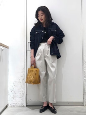 「レプシィム(LEPSIM)」｜「アイテム（デニムジャケット）」を使った、mahoさん（レディース・161cm）の春コーディネート