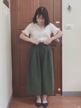 「NET（ネット）のアイテム（アンサンブル）」を使った、*･yumi･* ♡さん（レディース・152cm）の春コーディネート