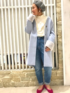 「Discoat Parisien」｜「アイテム（ノーカラージャケット）」を使った、kei.2727さん（レディース・164cm）の秋コーディネート