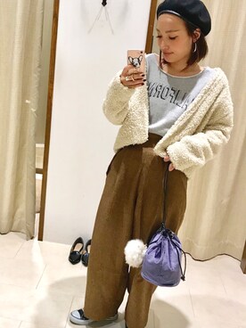 「GU（ジーユー）のアイテム（ブルゾン）」を使った、kei.2727さん（レディース・164cm）の秋コーディネート